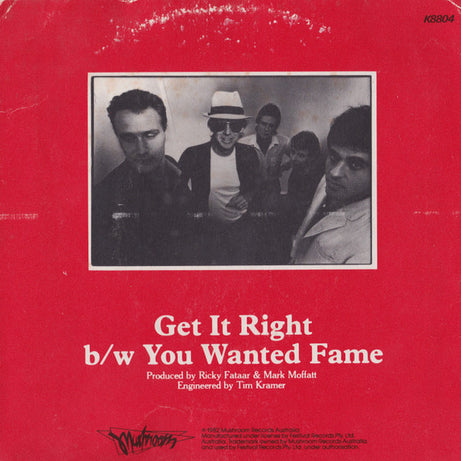 Russell Morris And The Rubes : Get It Right (7", Single, Ltd)