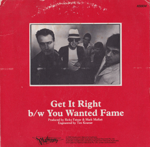 Russell Morris And The Rubes : Get It Right (7", Single, Ltd)