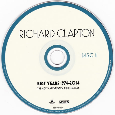 Richard Clapton : Best Years 1974-2014 (The 40th Anniversary Collection) (3xCD, Comp + DVD-V, PAL)