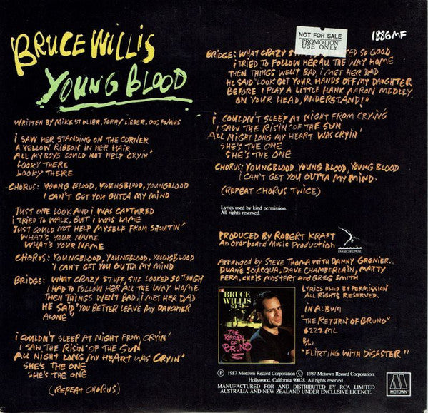 Bruce Willis : Young Blood (7", Single)