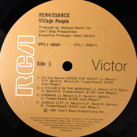Village People : Renaissance (LP, Album)