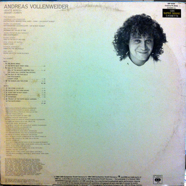 Andreas Vollenweider : White Winds (Seeker's Journey) (LP, Album)