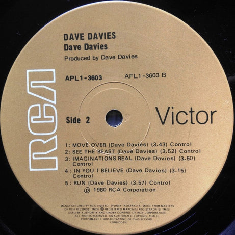Dave Davies : Dave Davies (LP, Album)