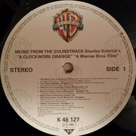 Various : Stanley Kubrick's A Clockwork Orange (Music From The Soundtrack) (LP, Album, RE)