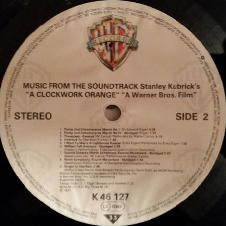 Various : Stanley Kubrick's A Clockwork Orange (Music From The Soundtrack) (LP, Album, RE)
