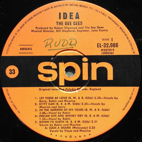 Bee Gees : Idea (LP, Album, Mono)