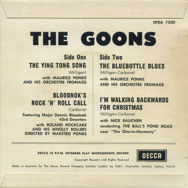 The Goons : The Goons (7", EP, RE)