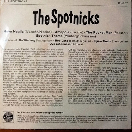 The Spotnicks : The Spotnicks (7", EP)