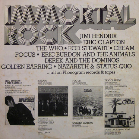 Various : Immortal Rock (LP, Comp)
