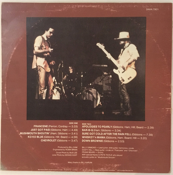 ZZ Top : Rio Grande Mud (LP, Album)