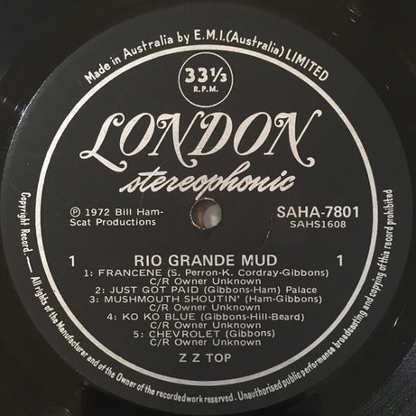 ZZ Top : Rio Grande Mud (LP, Album)