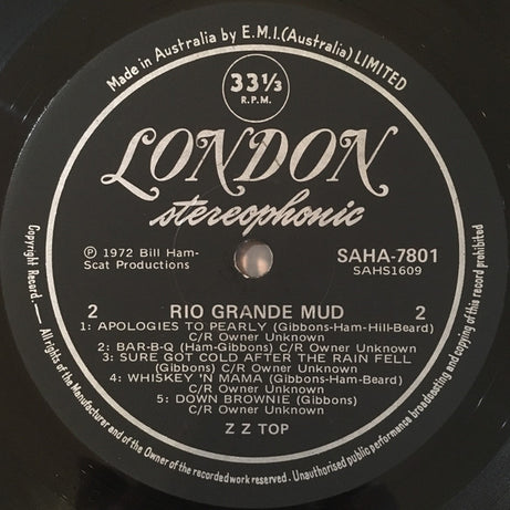 ZZ Top : Rio Grande Mud (LP, Album)