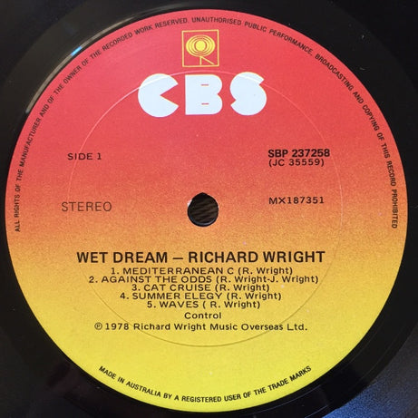 Richard Wright : Wet Dream (LP, Album, Gat)