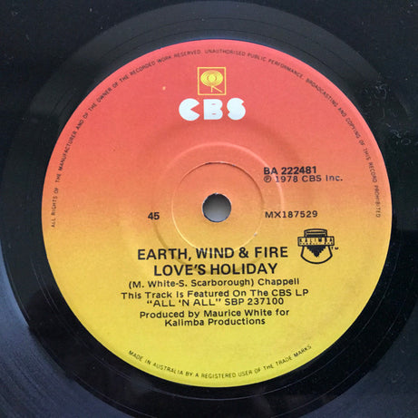 Earth, Wind & Fire : September (7", Single)