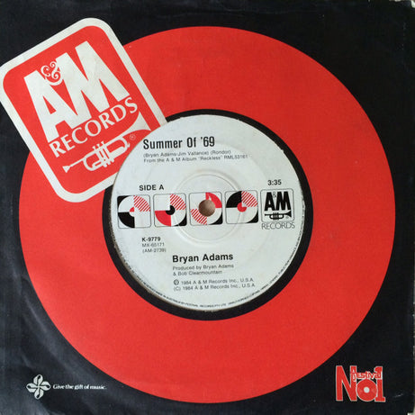 Bryan Adams : Summer Of '69 (7", Single, Red)