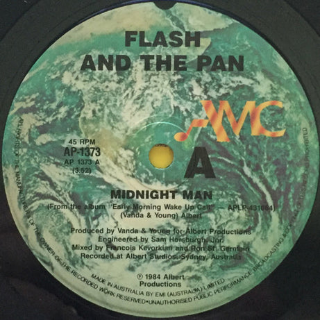 Flash & The Pan : Midnight Man (7", Single)