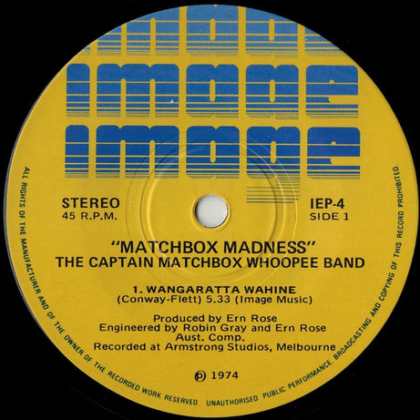 Captain Matchbox Whoopee Band : Matchbox Madness (7", EP)