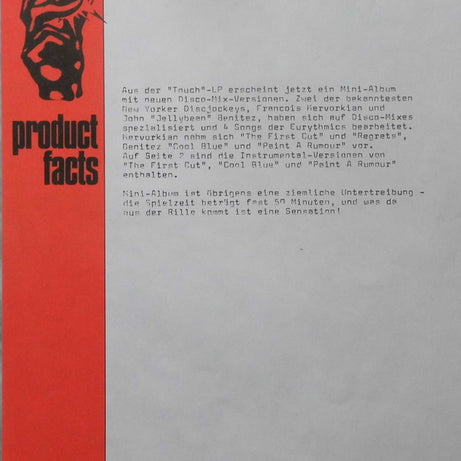 Eurythmics : Touch Dance (LP, Album, RC )