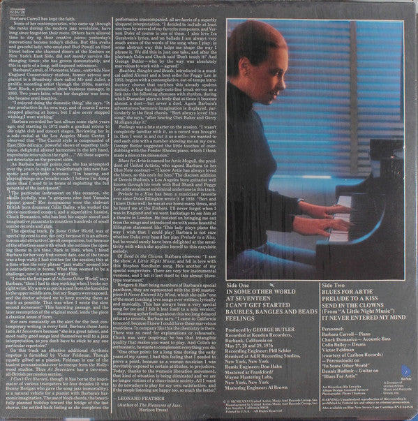 Barbara Carroll : Barbara Carroll (LP, Album)