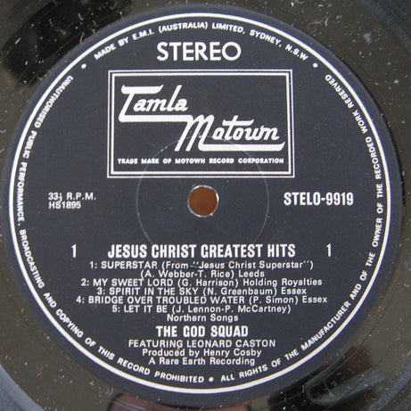 The God Squad (4) Featuring Leonard Caston : Jesus Christ Greatest Hits (LP)