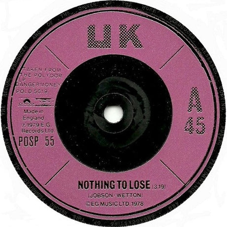 UK (3) : Nothing To Lose (7")