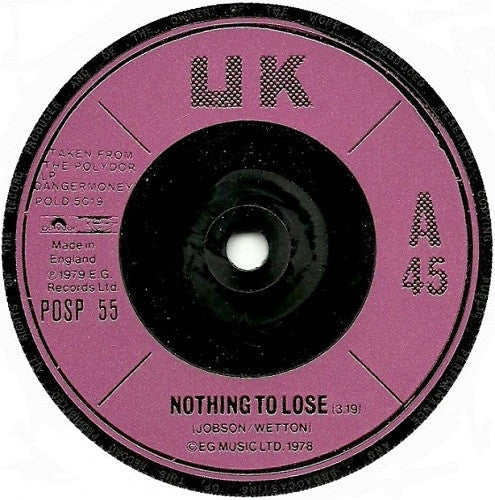 UK (3) : Nothing To Lose (7")