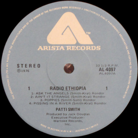 Patti Smith Group : Radio Ethiopia (LP, Album)