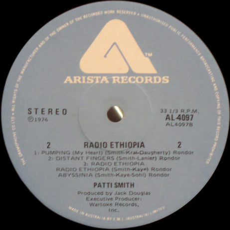 Patti Smith Group : Radio Ethiopia (LP, Album)