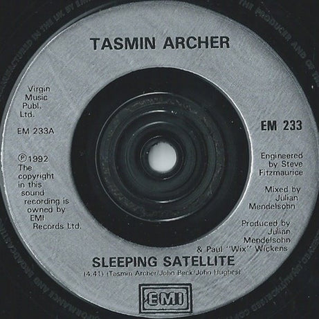 Tasmin Archer : Sleeping Satellite (7", Single)