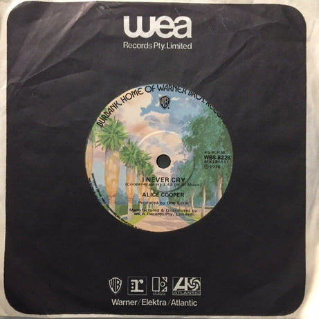 Alice Cooper (2) : I Never Cry (7", Single)