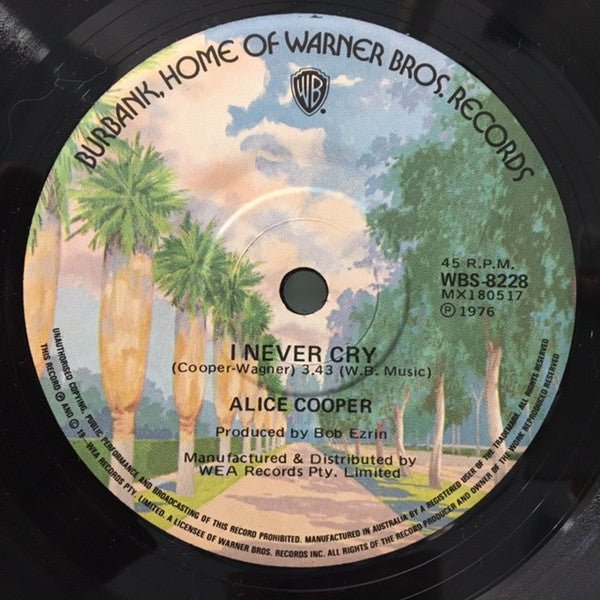 Alice Cooper (2) : I Never Cry (7", Single)