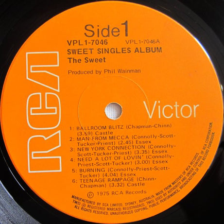 The Sweet : Sweet Singles Album (LP, Comp)