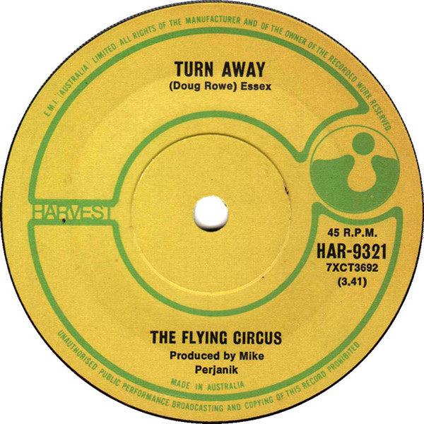 The Flying Circus : Turn Away (7", Single)