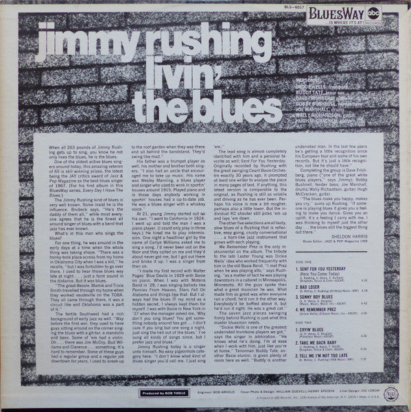 Jimmy Rushing : Livin' The Blues (LP, Album)