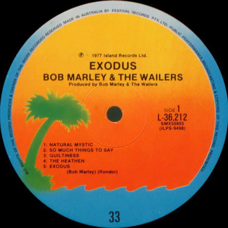 Bob Marley & The Wailers : Exodus (LP, Album)