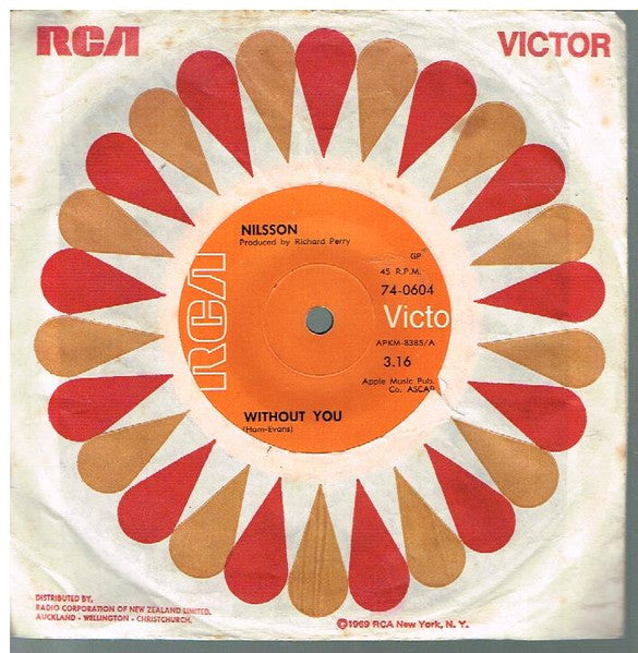 Harry Nilsson : Without You (7", Single)