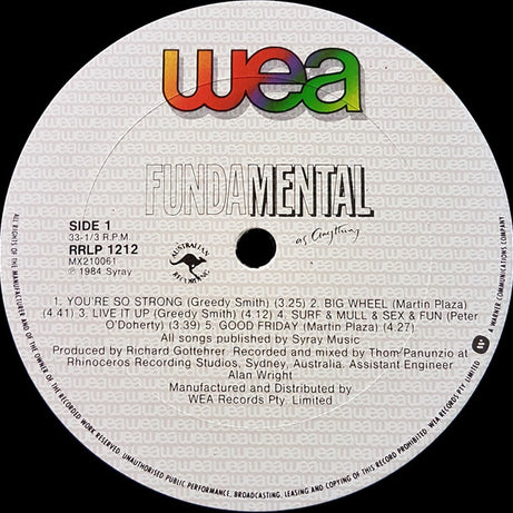 Mental As Anything : Fundamental As Anything (LP, Album)