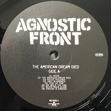 Agnostic Front : The American Dream Died (LP, Album)