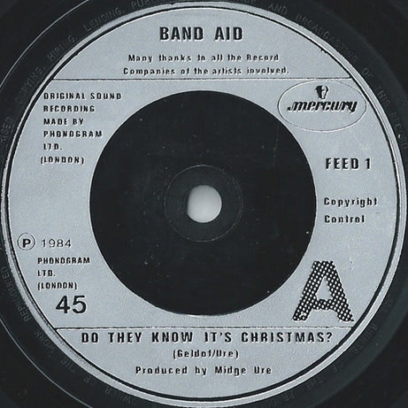 Band Aid : Do They Know It's Christmas? (7", Single, Sil)