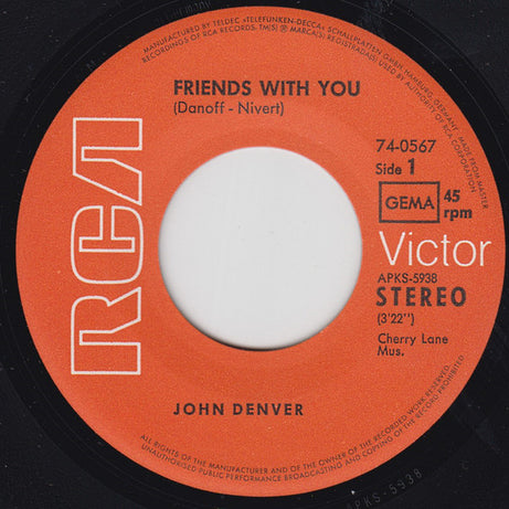John Denver : Friends With You (7", Single)