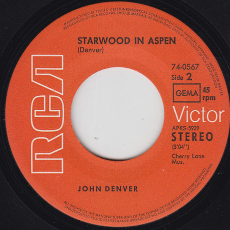 John Denver : Friends With You (7", Single)