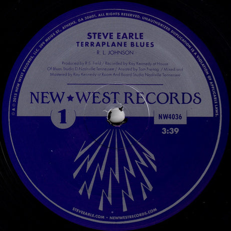 Steve Earle / Robert Johnson : Terraplane Blues (10", RSD, Single, Ltd)