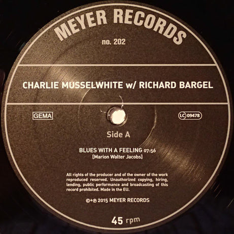Charlie Musselwhite With Richard Bargel : Live ! (10", RSD)