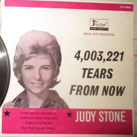 Judy Stone : 4,003,221 Tears From Now (7", EP, Mono)