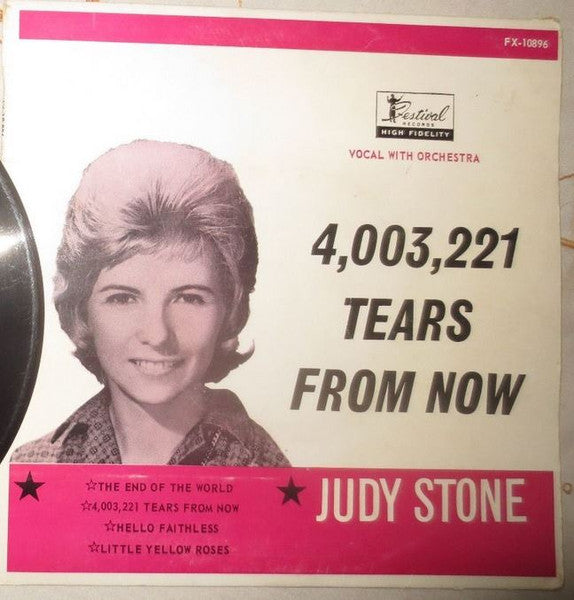 Judy Stone : 4,003,221 Tears From Now (7", EP, Mono)