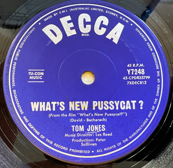 Tom Jones : What's New Pussycat? / The Rose (7", Single)