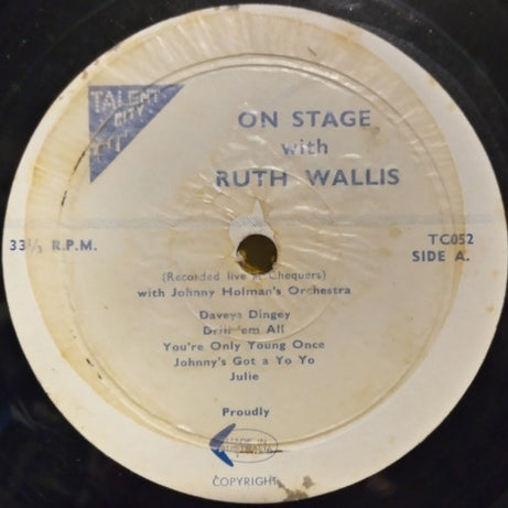 Ruth Wallis : On Stage With Ruth Wallis (LP, Album)