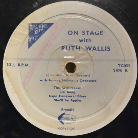 Ruth Wallis : On Stage With Ruth Wallis (LP, Album)