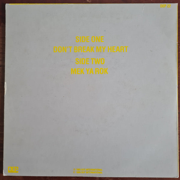 UB40 : Don't Break My Heart (7", Single, Ltd)