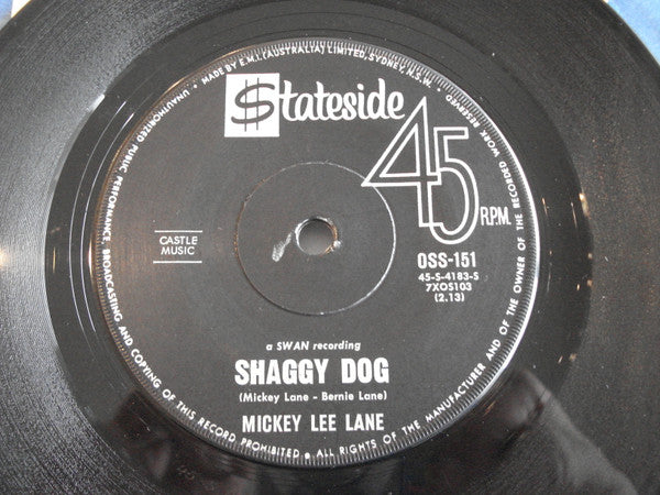 Mickey Lee Lane : Shaggy Dog / Oo-Oo (7", Single, RP)